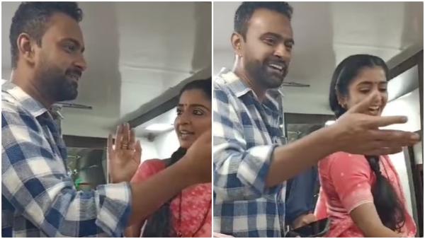 Bhagyalakshmi Fame sushma k rao shares a funny video with Sudarshan Rangaprasad