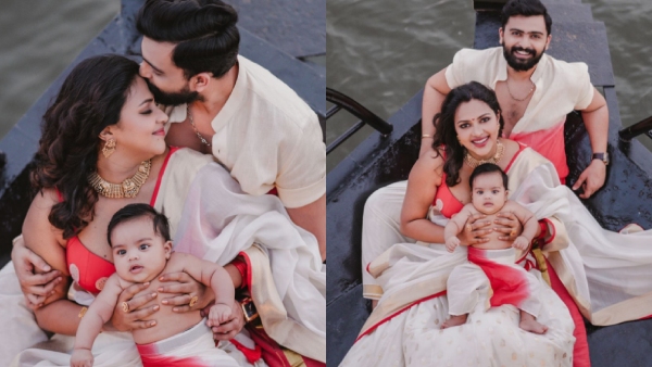 Hebbuli movie actress Amala Paul shared her newborn son photo for the first time with her husband