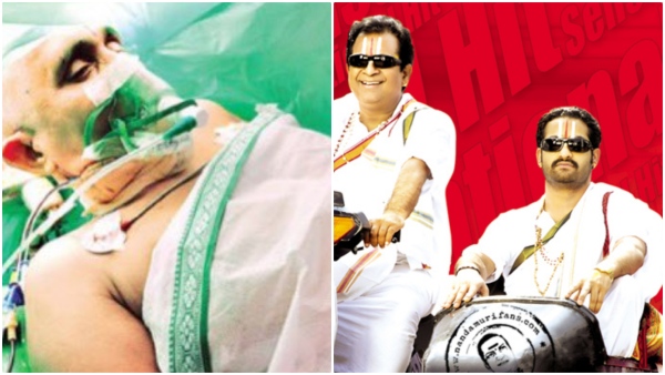 Doctors perform brain surgery while showing the patient jr NTR-Brahmanandam comedy