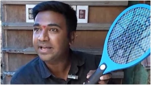 This famous Kannada comedy actor s son now selling mosquito bat