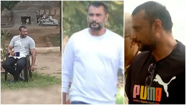 Kannada Actor Darshan Kirik with bellary Jail officials for TV