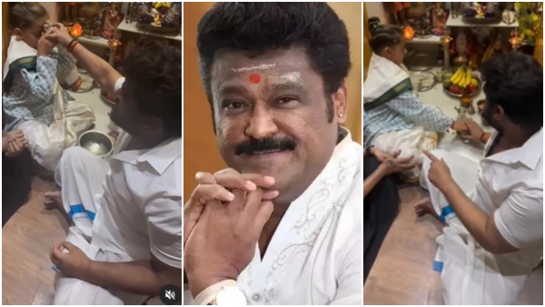 On the occasion of Ganesha Chaturthi Kannada actor Jaggesh shared a special post with his grandson