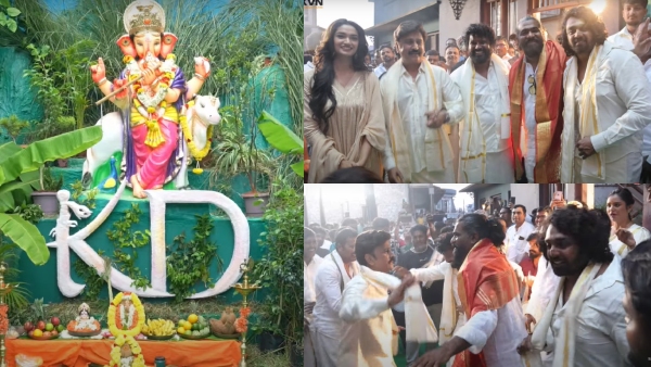 Jogi Prem Dhruva Sarja Ramesh Aravind and KD Movie Team celebrated Ganesh Chaturthi Jogi Prem Dhruva Sarja Ramesh Aravind and KD Movie Team celebrated Ganesh Chaturthi