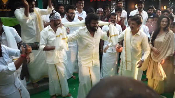 Jogi Prem Dhruva Sarja Ramesh Aravind and KD Movie Team celebrated Ganesh Chaturthi Jogi Prem Dhruva Sarja Ramesh Aravind and KD Movie Team celebrated Ganesh Chaturthi