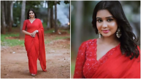 Guess The Price Of Ramachari serial atress Mouna Guddemane s red saree Guess The Price Of Ramachari serial atress Mouna Guddemane s red saree