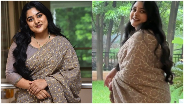 Vakeel saab Actress Nivetha Thomas Looks Unrecognisable In 35 chinna katha kadu promotion
