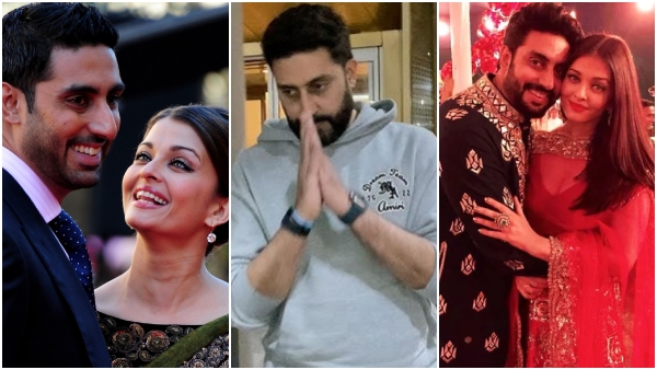 Amid divorce rumours with Aishwarya Rai Abhishek Bachchan folded his hands in front of the paparazz