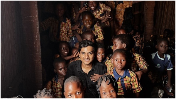 Social media influencer dr bro taught kannada language to Nigeria school children Social media influencer dr bro taught kannada language to Nigeria school children