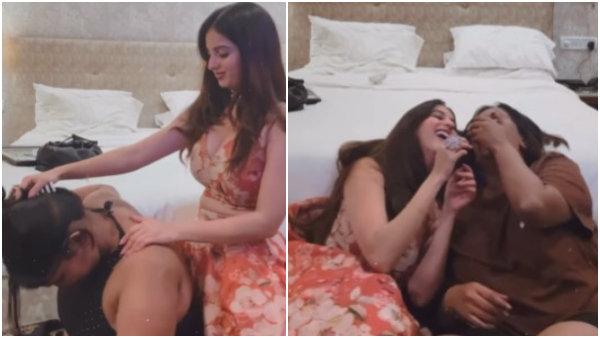 Niveditha Gowda shared a reel with her bestie in the bedroom and netizens are expressing their doubt Niveditha Gowda shared a reel with her bestie in the bedroom and netizens are expressing their doubt