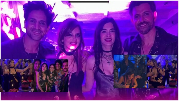 Sussanne Khan kissed Arslan Goni at her birthday party in front of her sons and ex-husband Hrithik