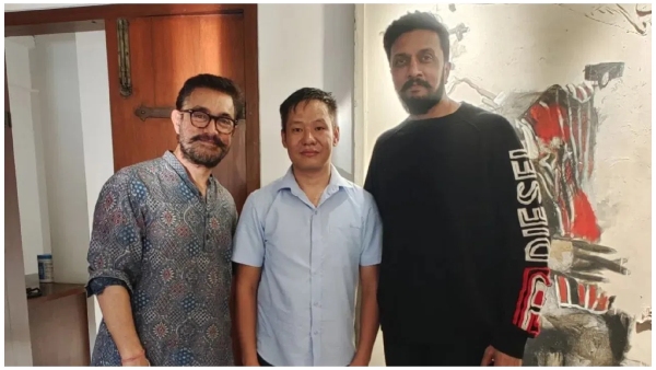 Will Aamir Khan and Kichcha Sudeep Share the Screen Viral Photo of Both Superstars Raises Eyebrows Will Aamir Khan and Kichcha Sudeep Share the Screen Viral Photo of Both Superstars Raises Eyebrows