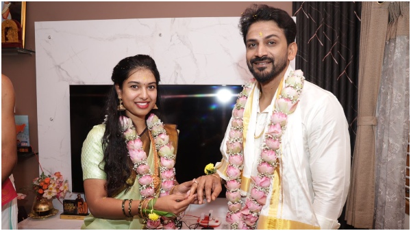 Actor Daali Dhananjay and gynaecologist dhanyatha are engaged Photos goes viral