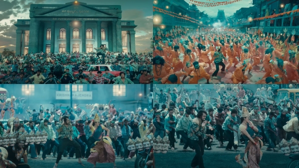 1970s Bangalore Town Hall KR Market created in 18 acres of land for Jogi Prem Dhruva Sarja movie KD