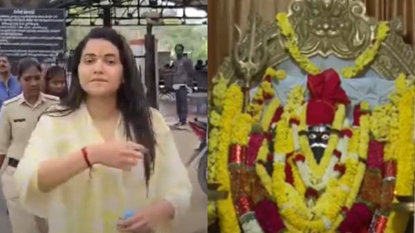 Pavithra Gowda directly went to the Vajramuneshwara temple after being released from jail Pavithra Gowda directly went to the Vajramuneshwara temple after being released from jail