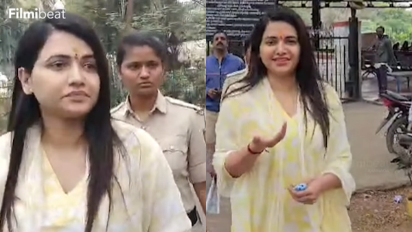 Pavithra Gowda directly went to the Vajramuneshwara temple after being released from jail Pavithra Gowda directly went to the Vajramuneshwara temple after being released from jail