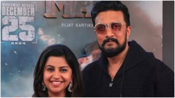 Max actor Sudeep challenged Asnushree to make director Anup Bhandari smile