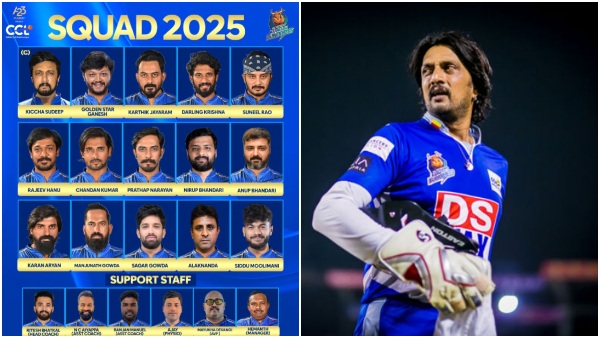 CCL 2025 Karnataka Bulldozers Squad Actor Sudeep lead team