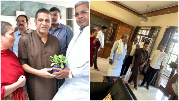 CM Siddaramaiah meets Dr Shiva Rajkumar who has returned from America after surgery