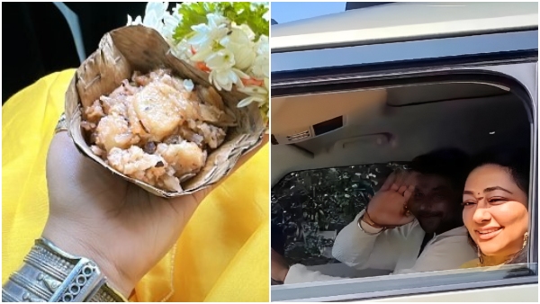 Actor Darshan wave hand to fan while travel to chamundi temple with wife after sankranti