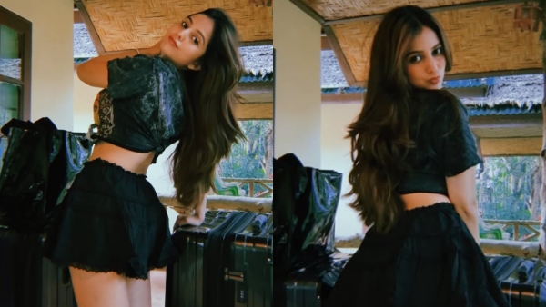 Former Bigg Boss Kannada contestant Niveditha gowda another back short skirt went viral