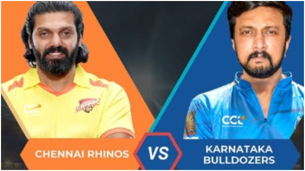 CCL 2025 Karnataka bulldozers beat Chennai rhinos by 7 wickets