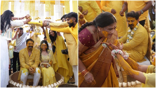Pics Dhananjay Dhanyatha s pre-wedding festivities begin with haldi