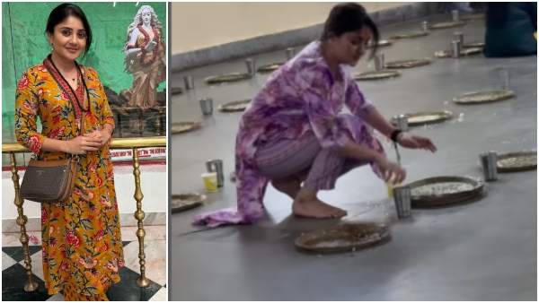 Karunya Ram takes a holy dip at Maha Kumbh 2025 and picks up a plate left by devotees Karunya Ram takes a holy dip at Maha Kumbh 2025 and picks up a plate left by devotees