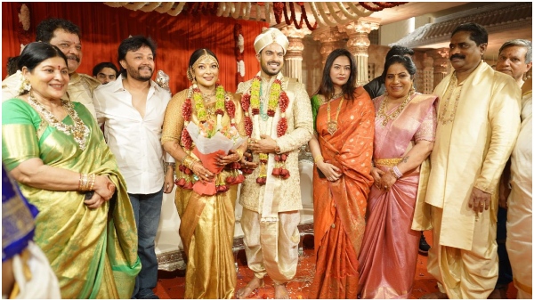 From Yash to Kichcha Sudeep Kannada celebs grace the wedding of Soundarya Jayamala and Rushab
