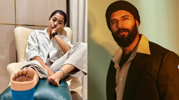 Rashmika Mandanna fans Criticized Vijay Deverakonda for not helping her due to leg injury Rashmika Mandanna fans Criticized Vijay Deverakonda for not helping her due to leg injury
