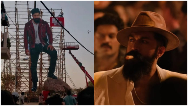 Toxic Actor Yash Gets huge cutout in Mumbai for New Ad announcement