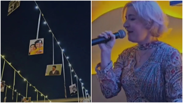 Ahead of Puneeth Rajkumar s birthday a foreign woman sang a song from the film Rajkumara at a pub Ahead of Puneeth Rajkumar s birthday a foreign woman sang a song from the film Rajkumara at a pub