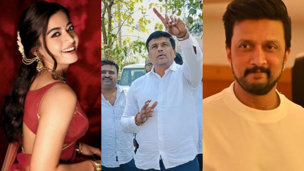 Mandya MLA Ganiga Ravikumar shows anger on Rashmika Mandanna and Kichha Sudeep indirectly