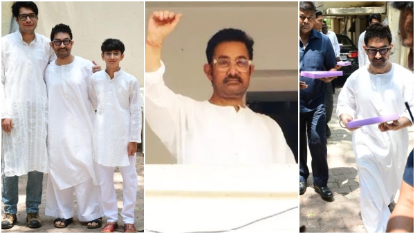 Aamir Khan celebrates Eid with his ex-wives Reena Dutta Kiran Rao Netizens ask Where is Gouri