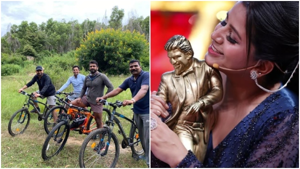 Ashwini gave Husband Puneeth Rajkumar s cycle to anchor Anushree with one condition