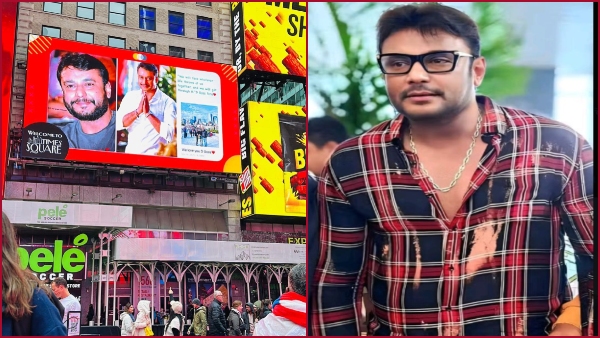 Fan Displays Darshan s Photo in Times Square Photo Goes Viral