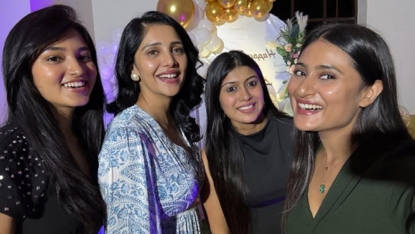 Love Mocktail Film actress Amrutha Iyengar Rachana Inder celebrating Milana Nagaraj birthday