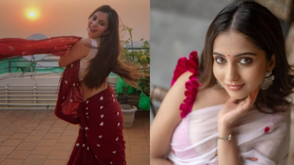 Niveditha Gowda summer saree collection