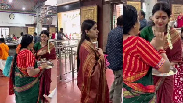 Pavithra Gowda visited Bengaluru Banashankari temple and offers prayer Pavithra Gowda visited Bengaluru Banashankari temple and offers prayer