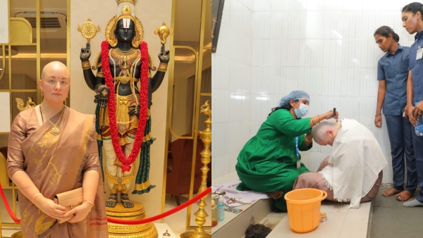 Pawan Kalyan wife Anna Konidela head-tonsuring in tirumala