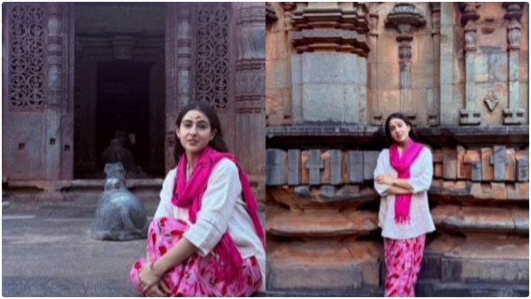 Saif Ali Khan s daughter Sara Ali Khan visits Chandramauleshwara Temple Unkal Hubbali Saif Ali Khan s daughter Sara Ali Khan visits Chandramauleshwara Temple Unkal Hubbali