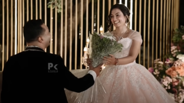 Actress Vaishnavi Gowda engagement dress design and designer details