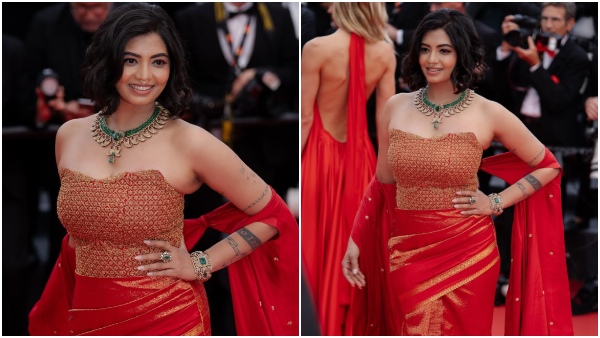 Kannada Actress Disha Madan Wears Rare Chettinad Weave at Cannes 2025 Red Carpet