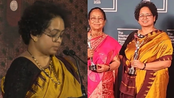 Booker Prize 2025 Banu Mushtaq Deepa Bhasthi quotes Dr Rajkumar Kannada song at ceremony watch Booker Prize 2025 Banu Mushtaq Deepa Bhasthi quotes Dr Rajkumar Kannada song at ceremony watch