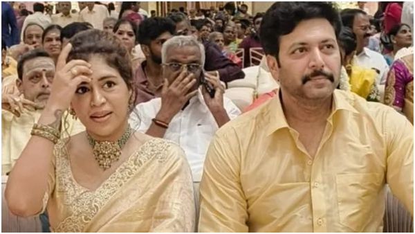 Actor Jayam Ravi spotted with singer kenishaa francis in marriage ceremony