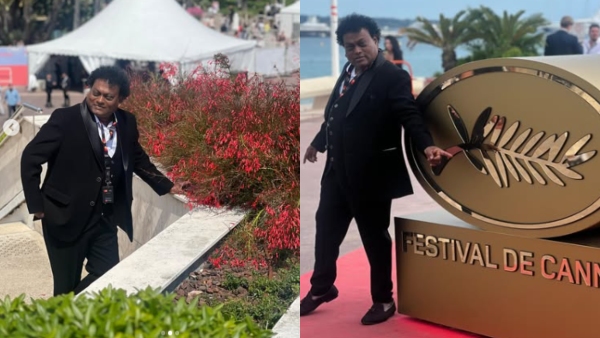 Kannada actor and music director Sadhu Kokila did attend the Cannes Film Festival in France Kannada actor and music director Sadhu Kokila did attend the Cannes Film Festival in France