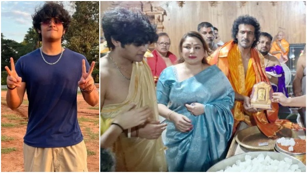 Aayush son of Upendra begins his acting debut with a script pooja ceremony