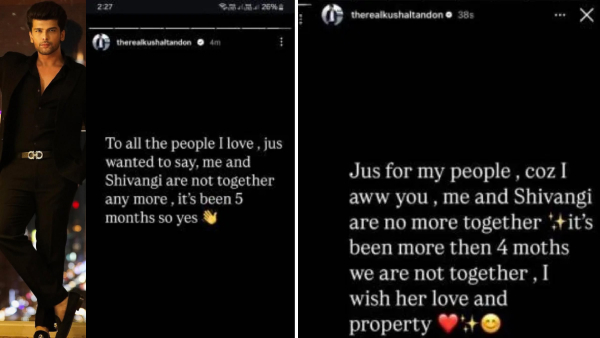 13-Year Age Gap Kushal Tandon Announces Breakup with Shivangi Joshi Deletes Post After Fan Frenzy