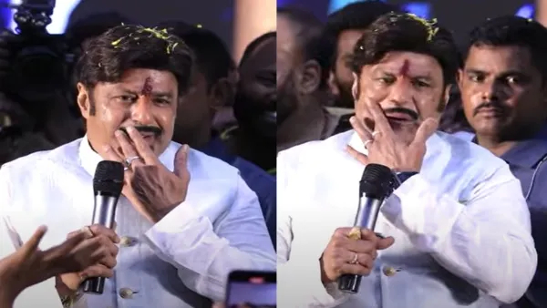 Telugu senior actor Nandamuri Balakrishna Mustache falls off during his birthday video viral Telugu senior actor Nandamuri Balakrishna Mustache falls off during his birthday video viral
