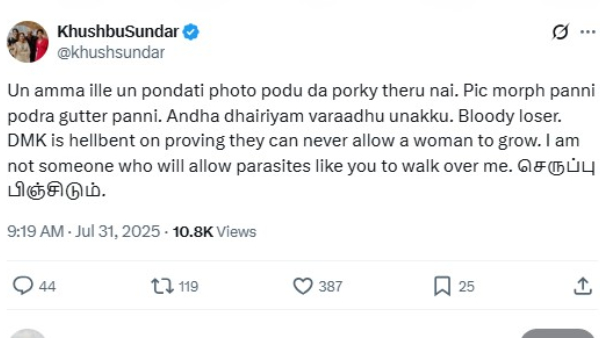 Khushboo Sundar Slams Trolls After Morphed Photo Surfaces on fake account