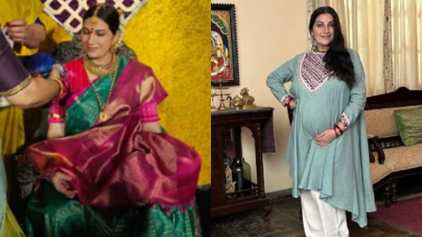 Kannada Actress Bhavana Ramanna IVF pregnancy Baby shower celebration photo went viral Kannada Actress Bhavana Ramanna IVF pregnancy Baby shower celebration photo went viral